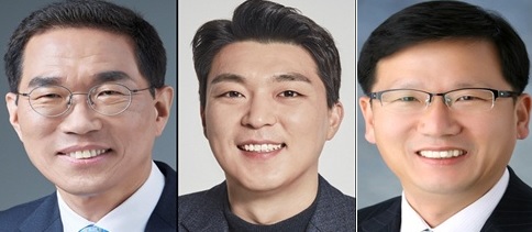 왼쪽부터 더불어민주당 김주영 후보, 미래통합당 박진호 후보, 무소속 유영록 후보.