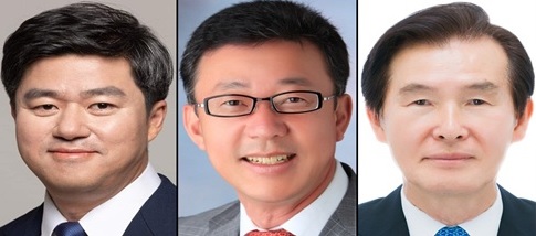 왼쪽부터 더불어민주당 박상혁 후보, 미래통합당 홍철호 의원, 민생당 박채순 후보.