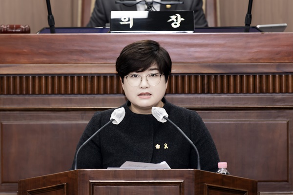 5분 자유발언을 하고 있는 김계순 의원(사진=김포시의회)